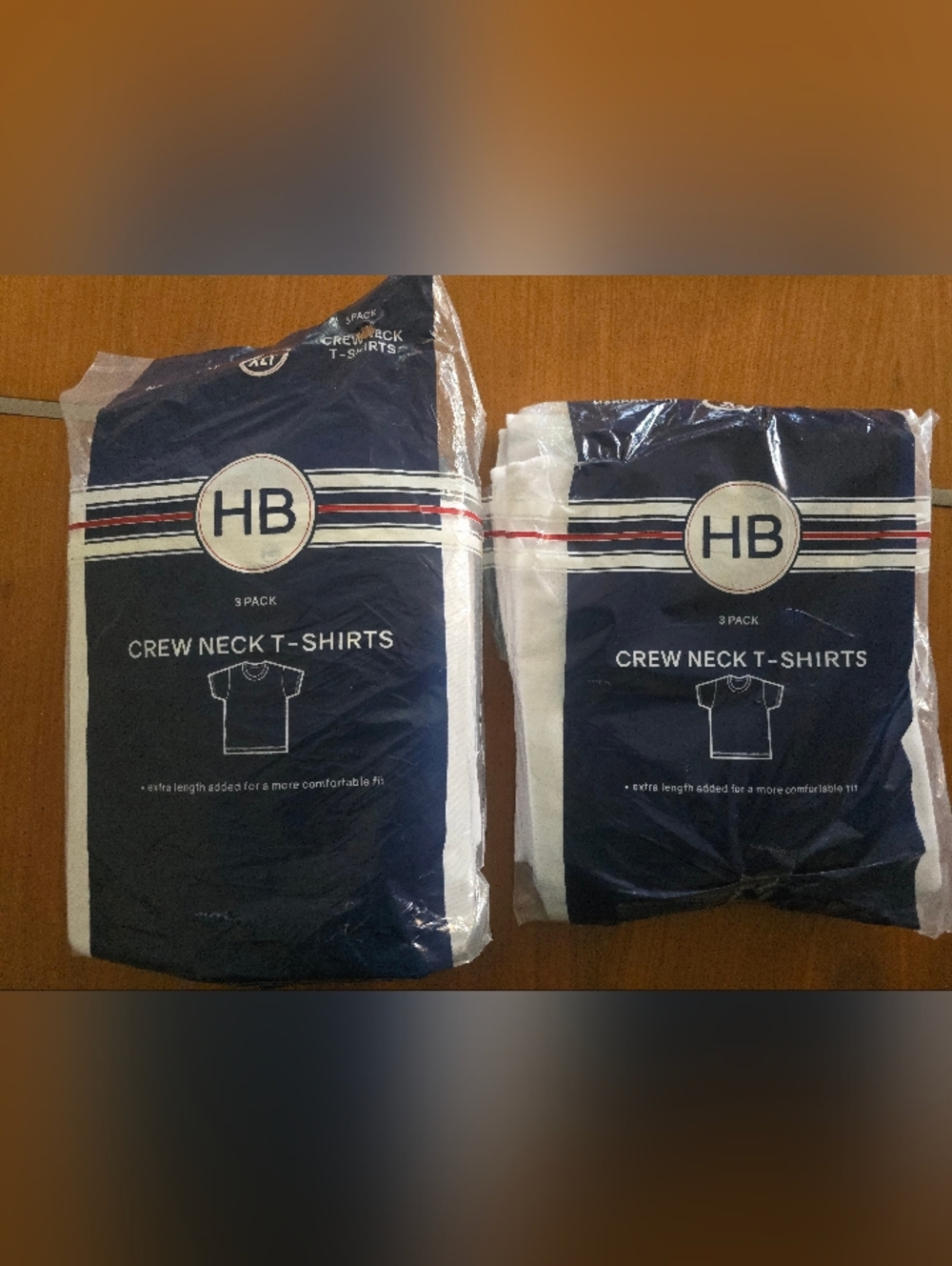 HB Crew Neck T-Shirts 3XLT - White (1 Three Pack, 1 Two Pack, Total 5)